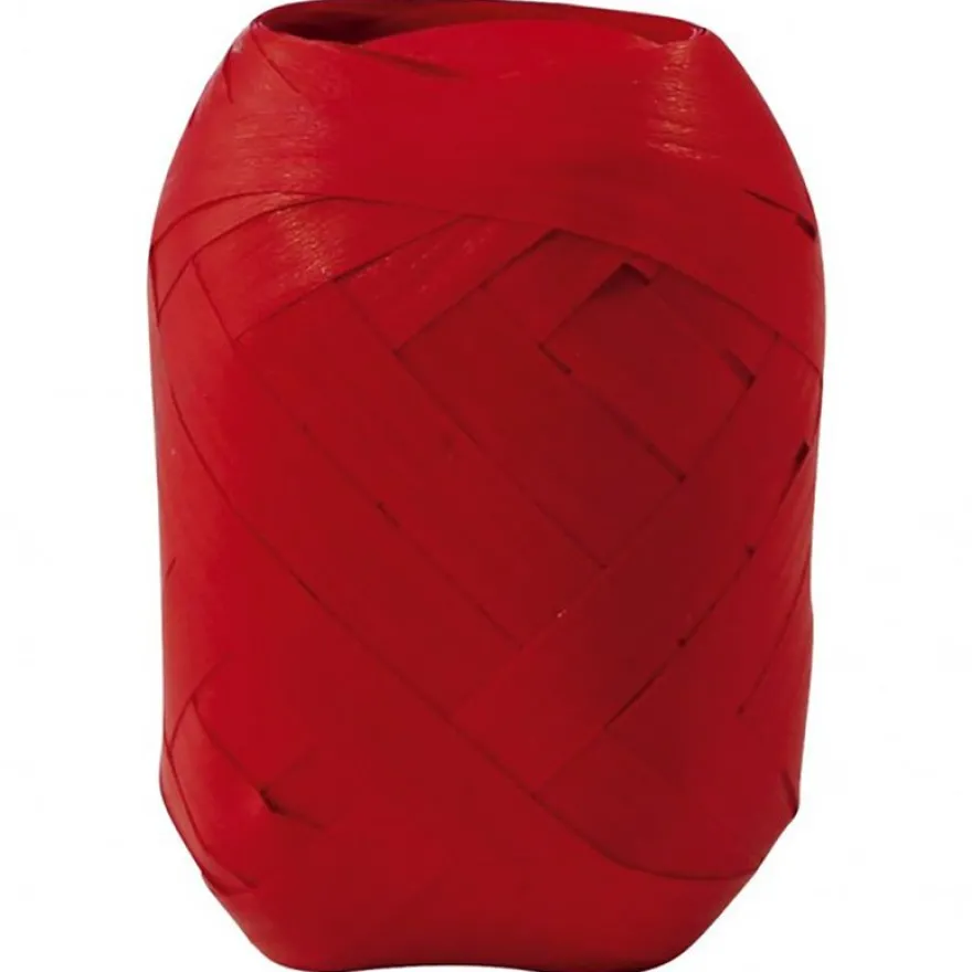Clairefontaine Eurowrap Christmas - Bolduc mat - ruban d'emballage cadeau - rouge