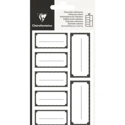 Clairefontaine Eurowrap Excellia - 28 Étiquettes cadeau - 8 x 16 cm - noir