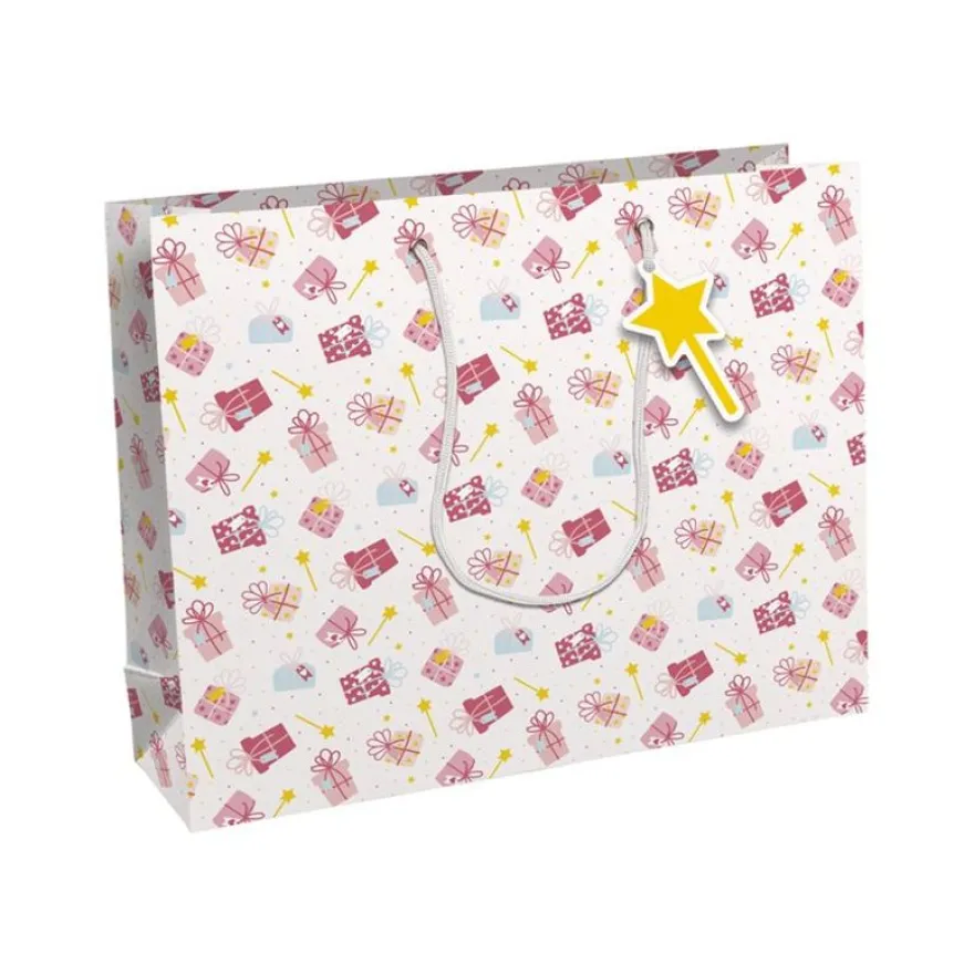 Clairefontaine Excellia - Sac cadeau - 37,3 x 11,8 x 27,5 cm - magie - rose