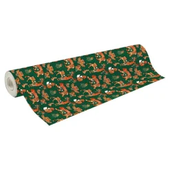 Clairefontaine Excellia - Emballage cadeau - 70 cm x 50 m - 80 g/m² - forêt - vert, rouge