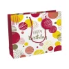 Clairefontaine Excellia - Sac cadeau - 37 x 12 x 27,5 cm - joyeux anniversaire - rose