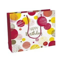 Clairefontaine Excellia - Sac cadeau - 37 x 12 x 27,5 cm - joyeux anniversaire - rose