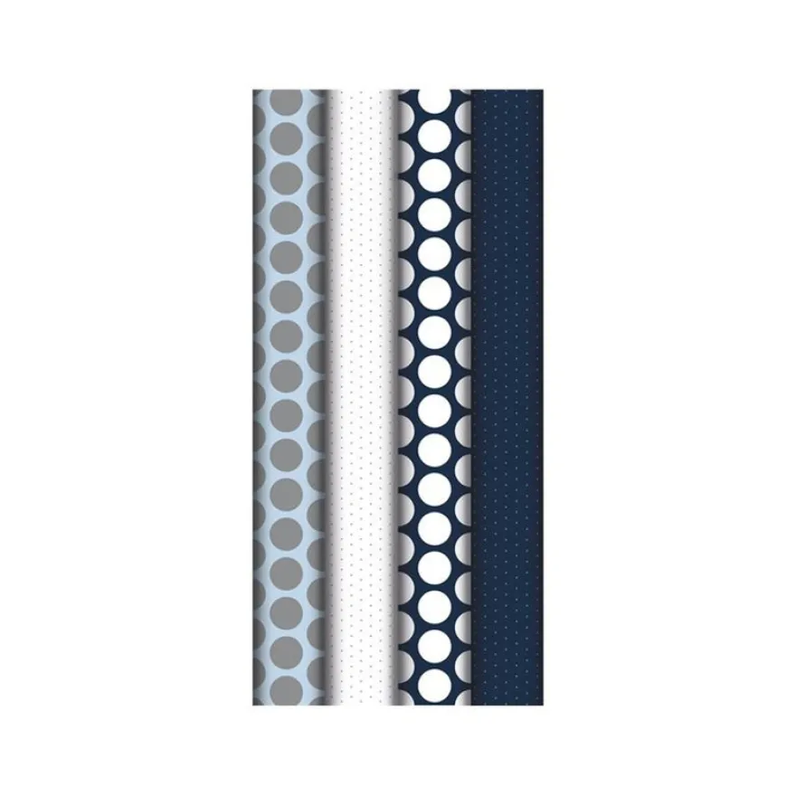 Clairefontaine Excellia - Papier cadeau - 70 cm x 5 m - 80 g/m² - différents modèles à pois bleu et blanc