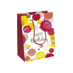 Clairefontaine Excellia - Sac cadeau - 21,5 x 10,2 x 25,3 cm - joyeux anniversaire - rose