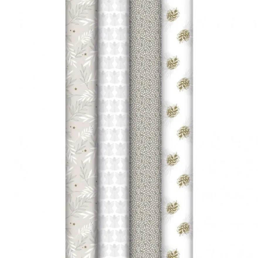 Clairefontaine Excellia Christmas - Papier cadeau - 70 cm x 2 m - naturel - différents modèles disponibles