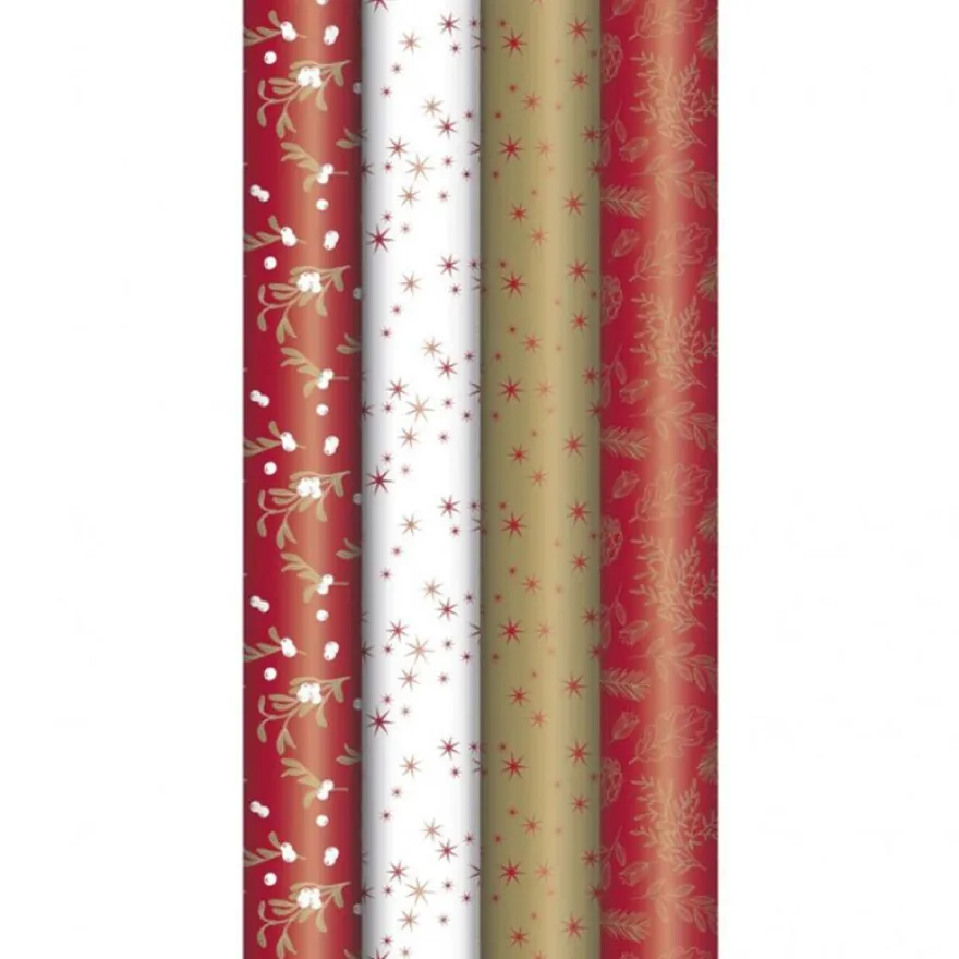 Clairefontaine Excellia Christmas - Papier cadeau - 70 cm x 2 m - pomme d'amour - différents modèles disponible