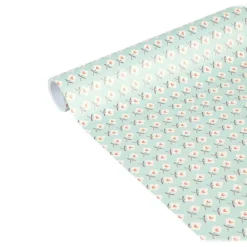 Clairefontaine Excellia Tiny Rolls - Papier cadeau - 35 cm x 5 m - 80 g/m² - fleurs et fond bleu