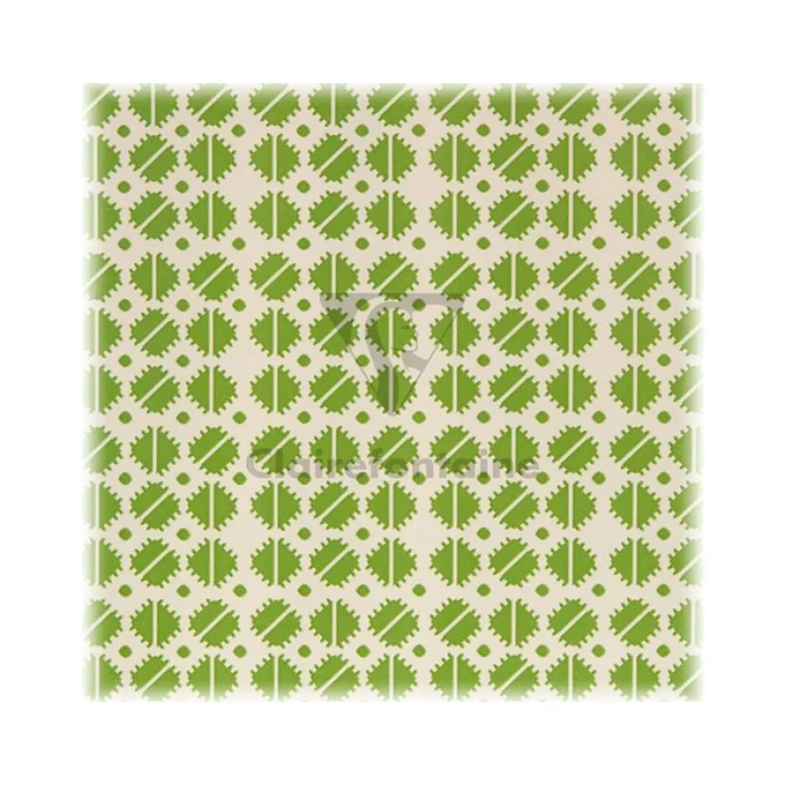 Clairefontaine Excellia Tiny Rolls - Papier cadeau carrés verts - 35 cm x 5 m - 80 g/m²
