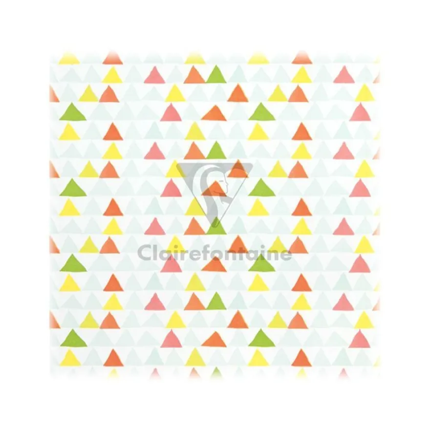 Clairefontaine Excellia Tiny Rolls - Papier cadeau triangles - 35 cm x 5 m - 80 g/m²