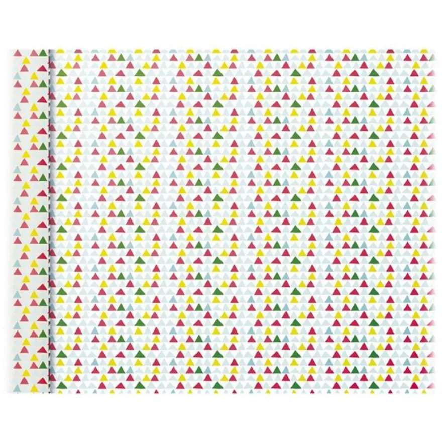 Clairefontaine Excellia Tiny Rolls - Papier cadeau triangles - 35 cm x 5 m - 80 g/m²