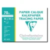 Clairefontaine Fine Arts - Pochette papier calque - 20 feuilles - 24 x 32 cm - 70 gr