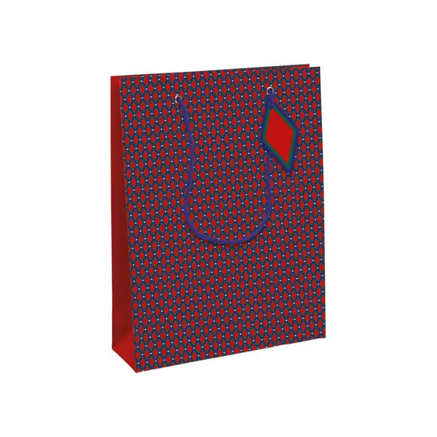 Clairefontaine Geo - Sac cadeau grand 26,5 x 14 x 33 cm - rouge