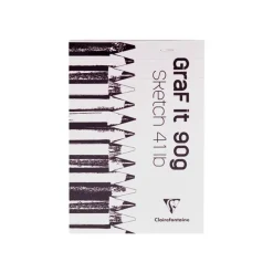 Clairefontaine Graf It - Carnet de croquis - 80 feuilles - A5 - 90 gr - disponible dans différentes couleurs
