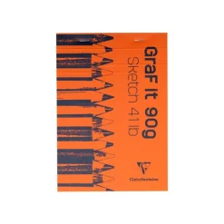 Clairefontaine Graf It - Carnet de croquis - 80 feuilles - A5 - 90 gr - disponible dans différentes couleurs