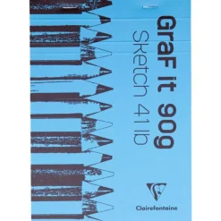Clairefontaine Graf It - Carnet de croquis - 80 feuilles - A5 - 90 gr - disponible dans différentes couleurs