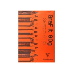 Clairefontaine Graf It - Carnet de croquis - 80 feuilles - A4 - 90 gr - blanc