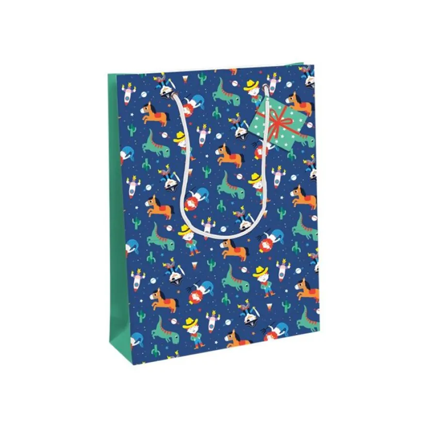 Clairefontaine héros de mon enfance - Sac cadeau - 26.5 cm x 14 cm x 33 cm - personnages garçons