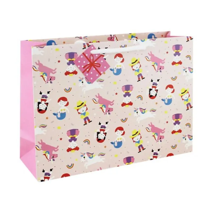 Clairefontaine Héros de mon enfance - Sac cadeau - 37,3 cm x 11,8 cm x 27,5 cm - rose