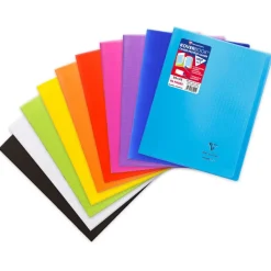 Clairefontaine Koverbook - Cahier polypro 24 x 32 cm - 96 pages - grands carreaux (Seyes) - disponible dans différentes couleurs