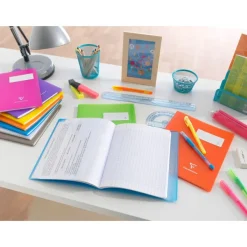 Clairefontaine Koverbook - Cahier polypro 24 x 32 cm - 96 pages - grands carreaux (Seyes) - disponible dans différentes couleurs