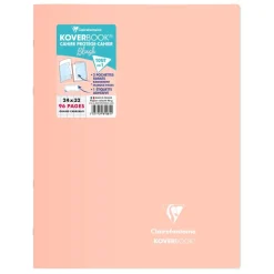 Clairefontaine Koverbook Blush - Cahier polypro 24 x 32 cm - 96 pages - grands carreaux (Seyes) - disponible dans différentes couleurs pastels