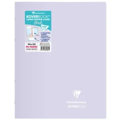 Clairefontaine Koverbook Blush - Cahier polypro 24 x 32 cm - 96 pages - grands carreaux (Seyes) - disponible dans différentes couleurs pastels