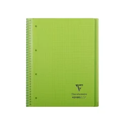Clairefontaine Koverbook - Cahier à spirale polypro A4+ (22,5 x 29,7 cm) - 160 pages - petits carreaux (5x5 mm) - disponible dans différentes couleurs