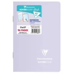 Clairefontaine Koverbook - Carnet polypro 11 x 17 cm - 96 pages - petits carreaux (5x5 mm) - disponible dans différentes couleurs pastels