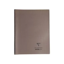Clairefontaine Koverbook - Cahier polypro spiralé 24 x 32 cm - 160 pages - grands carreaux (Seyes) - disponible dans différentes couleurs