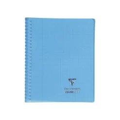 Clairefontaine Koverbook - Cahier polypro spiralé - 17 x 22 cm - 160 pages - grands carreaux (Seyes) - disponible dans différentes couleurs