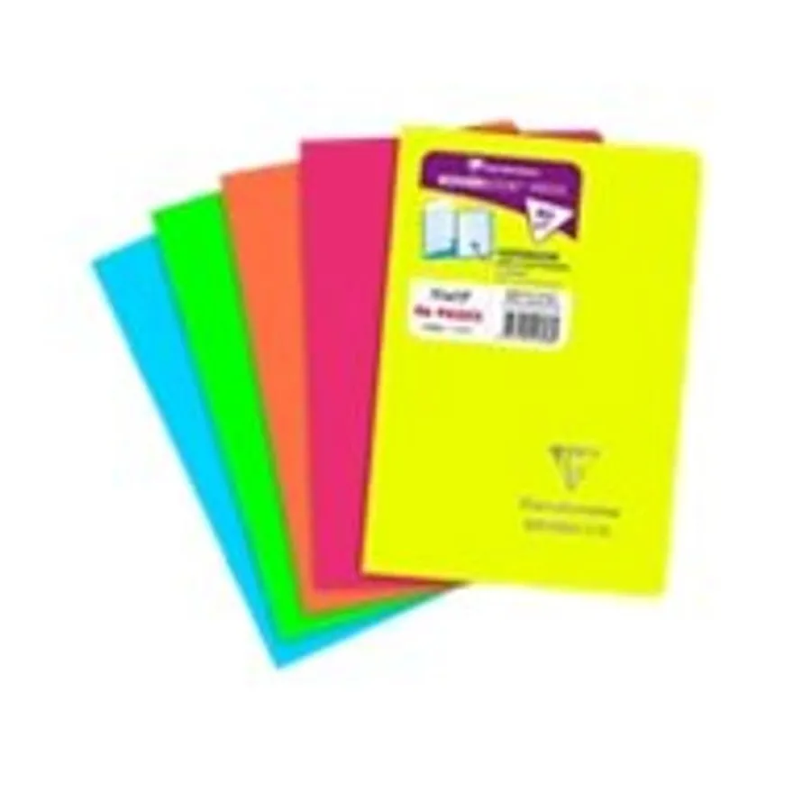 Clairefontaine Koverbook Neon - Carnet polypro 11 x 17 cm - 96 pages - petits carreaux (5x5mm) - disponible dans différentes couleurs