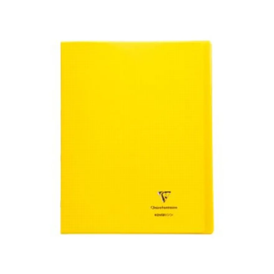 Clairefontaine Koverbook - Cahier polypro 24 x 32 cm - 48 pages - petits carreaux (5x5 mm) - disponible dans différentes couleurs