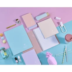 Clairefontaine Koverbook - Cahier polypro A5 - 160 pages - petits carreaux (5x5 mm) - disponible dans différentes couleurs pastels