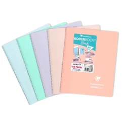 Clairefontaine Koverbook - Cahier polypro A5 - 160 pages - petits carreaux (5x5 mm) - disponible dans différentes couleurs pastels