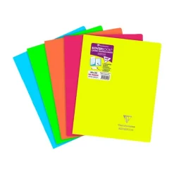 Clairefontaine Koverbook Neon - Cahier polypro 24 x 32 cm - 96 pages - grands carreaux (Seyes) - disponible dans différentes couleurs
