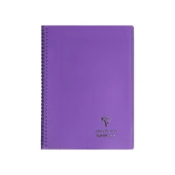 Clairefontaine Koverbook - Cahier à spirale polypro - A4 (21x29,7 cm) - 160 pages - grands carreaux (Seyes) - disponible dans différentes couleurs