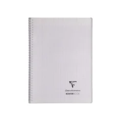 Clairefontaine Koverbook - Cahier à spirale polypro - A4 (21x29,7 cm) - 160 pages - grands carreaux (Seyes) - disponible dans différentes couleurs
