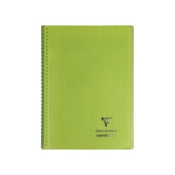 Clairefontaine Koverbook - Cahier à spirale polypro - A4 (21x29,7 cm) - 160 pages - grands carreaux (Seyes) - disponible dans différentes couleurs