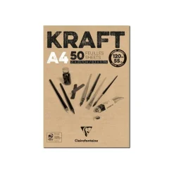 Clairefontaine Kraft - bloc encollé - A4 - 50 feuilles