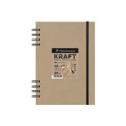 Clairefontaine Kraft - Carnet de dessin à spirale - A5 - 80 feuilles - 115 gr