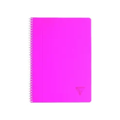 Clairefontaine Linicolor - Cahier polypro à spirale 17 x 22 cm - 100 pages - grands carreaux (Seyes) - disponible dans différentes couleurs