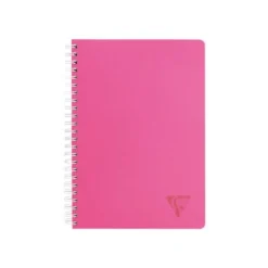 Clairefontaine Linicolor - Cahier polypro à spirale 17 x 22 cm - 100 pages - petits carreaux (5x5mm) - disponible dans différentes couleurs