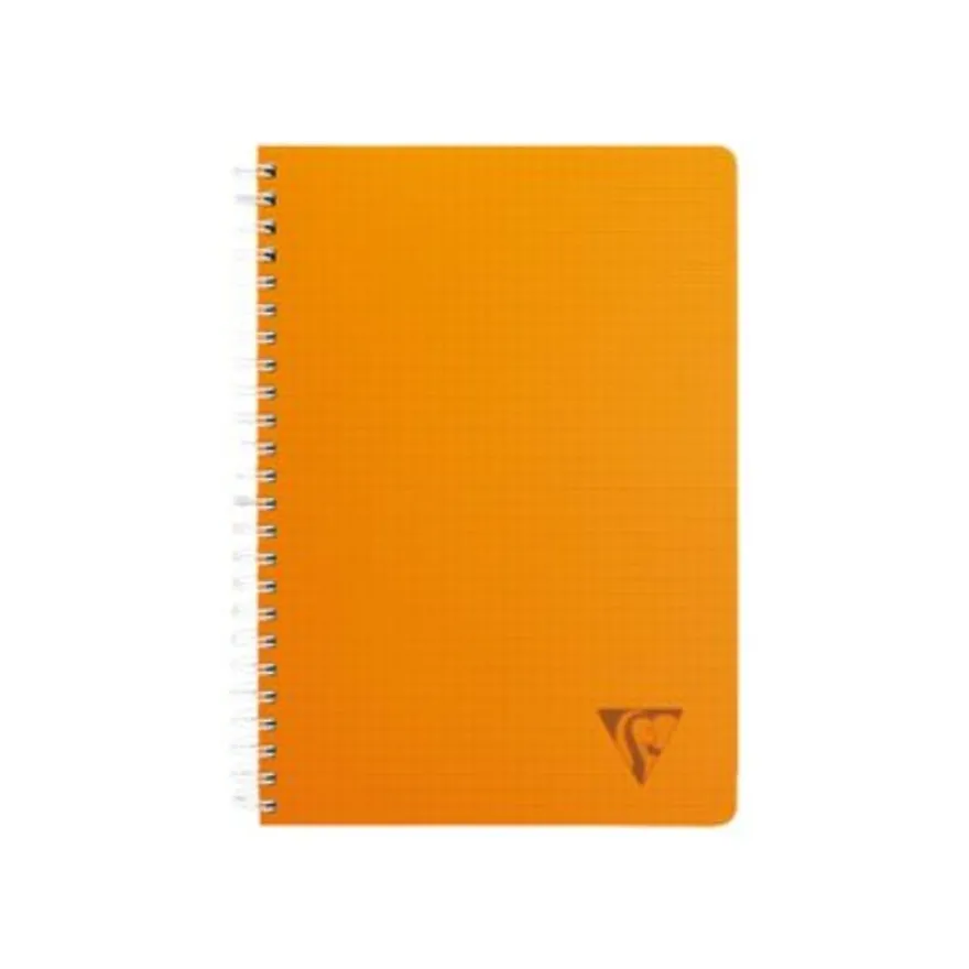 Clairefontaine Linicolor - Cahier polypro à spirale 17 x 22 cm - 100 pages - petits carreaux (5x5mm) - disponible dans différentes couleurs