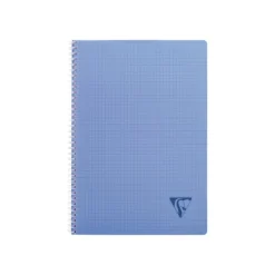 Clairefontaine Linicolor - Cahier polypro à spirale A4 (21x29,7cm) - 100 pages - petits carreaux (5x5mm) - disponible dans différentes couleurs