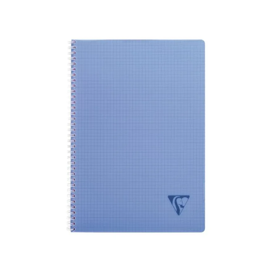 Clairefontaine Linicolor - Cahier polypro à spirale A4 (21x29,7cm) - 100 pages - petits carreaux (5x5mm) - disponible dans différentes couleurs