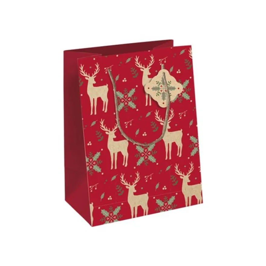 Clairefontaine Lovely Home Pocket - Sac cadeau rouge - 17 cm x 6 cm x 22 cm