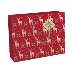 Clairefontaine Lovely Home - Sac cadeau rouge - 37,3 cm x 11,8 cm x 27,5 cm