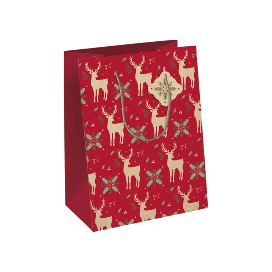 Clairefontaine Lovely Home Medium - Sac cadeau rouge - 21,5 cm x 10,2 cm x 25,3 cm