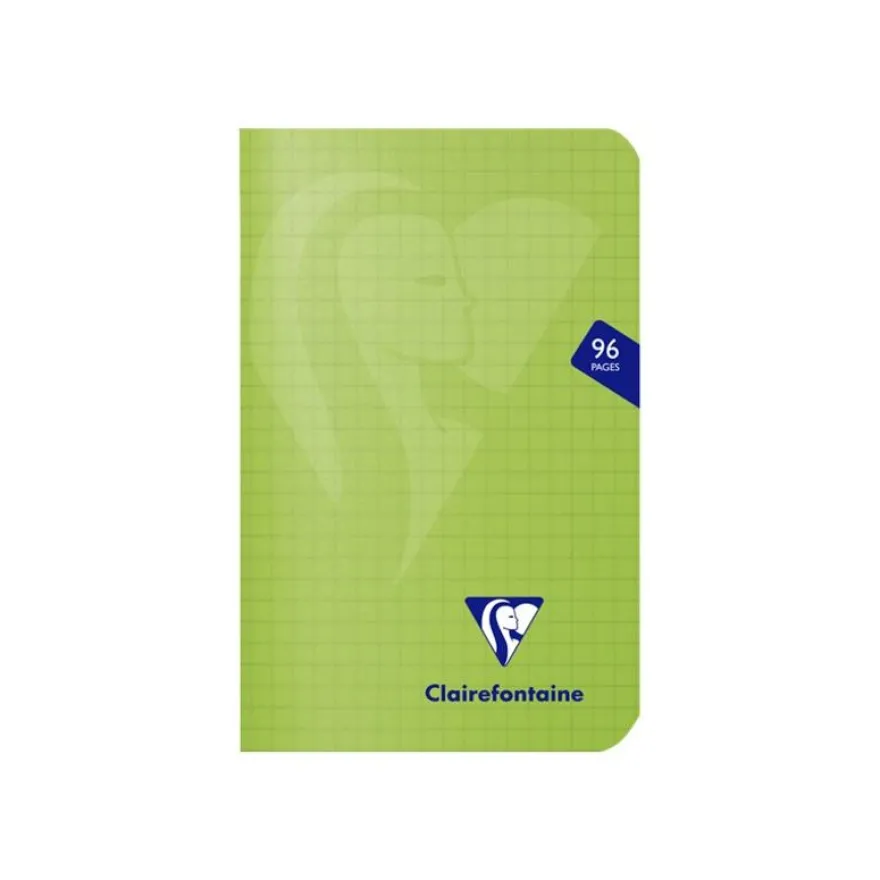 Clairefontaine Mimesys - Carnet polypro 9 x 14 cm - 96 pages - petits carreaux (5x5 mm) - disponible dans différentes couleurs