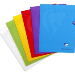 Clairefontaine Mimesys - Cahier polypro 24 x 32 cm - 48 pages - grands carreaux (Seyes) - disponible dans différentes couleurs